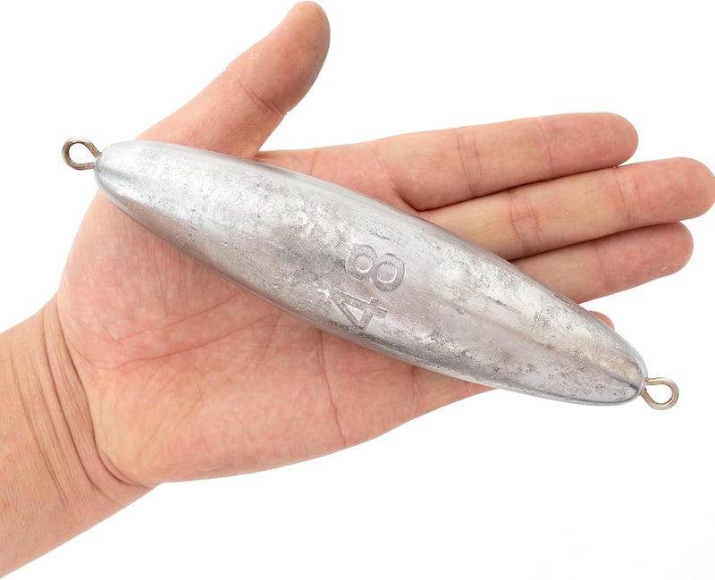 BLUEWING Torpedo Sinker Through Wire Fishing Weight Saltwater Bullet Lead Double Ringed 2oz-48oz - Image 1